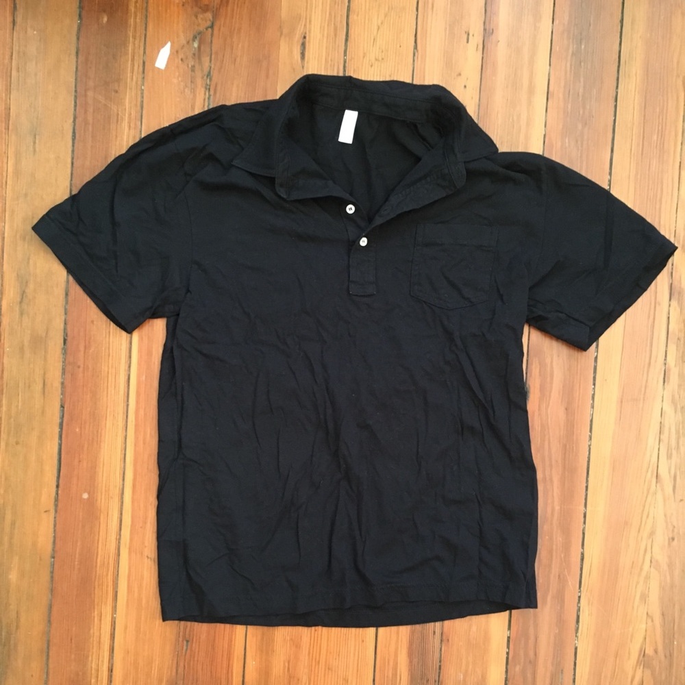 Nice black American Apparel collared T Medium